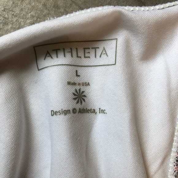 Athleta paisley bikini top in coral brown and white. Size L - Picture 5 of 5